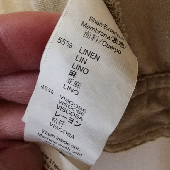 GAP linen moto jacket, M, beige with subtle metallic - Picture 5 of 5